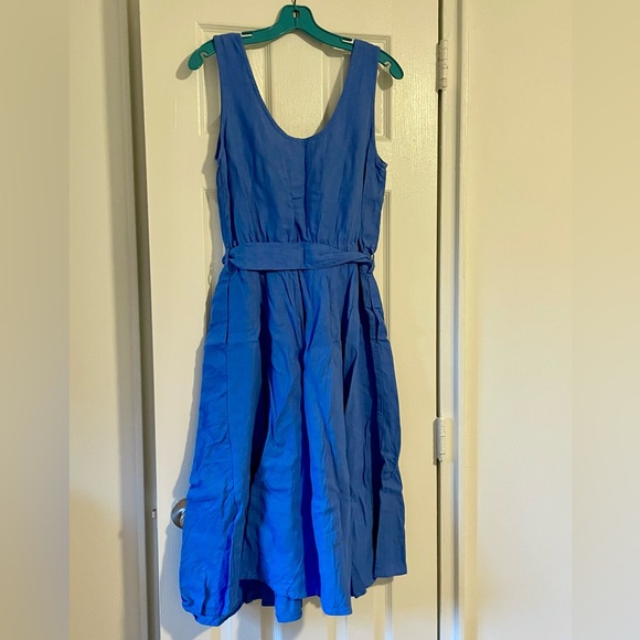 notPERFECTLINEN Cobalt Blue Leila Swing Dress - Picture 3 of 5